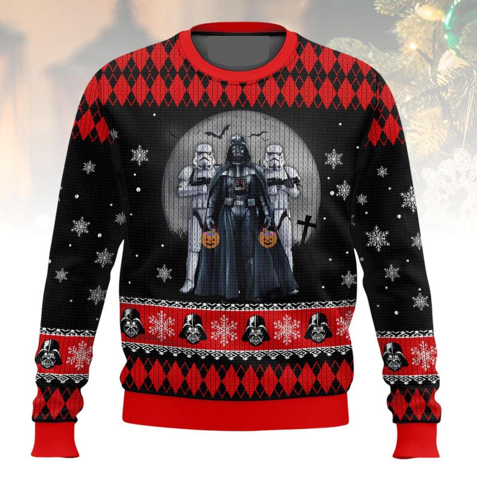 Star Wars Christmas Ugly Sweater, Darth Vader Christmas Sweater, Movie Sweater For Men And Women, Xmas Holiday Gift