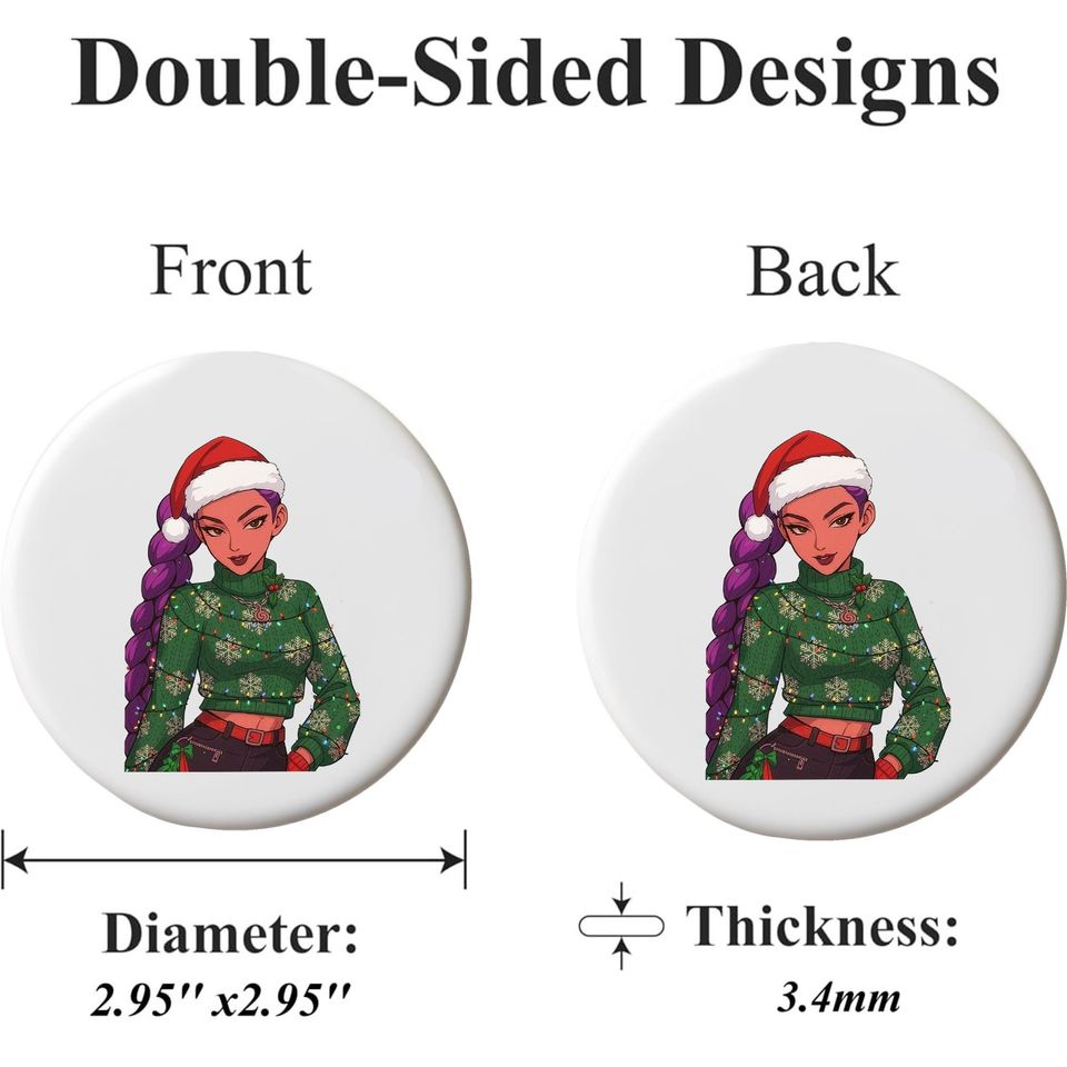 Stylist KPOP Demon Hunter Ceramic Ornament, Personalized Demon Hunter Ceramic Keepsake, Home Decoration for Her, Printed 2 Sides