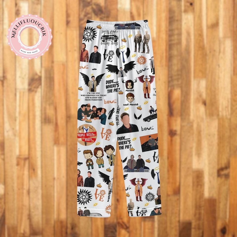 Halloween Supernatural Pajamas Set, Dean Winchester Vintage Shirt
