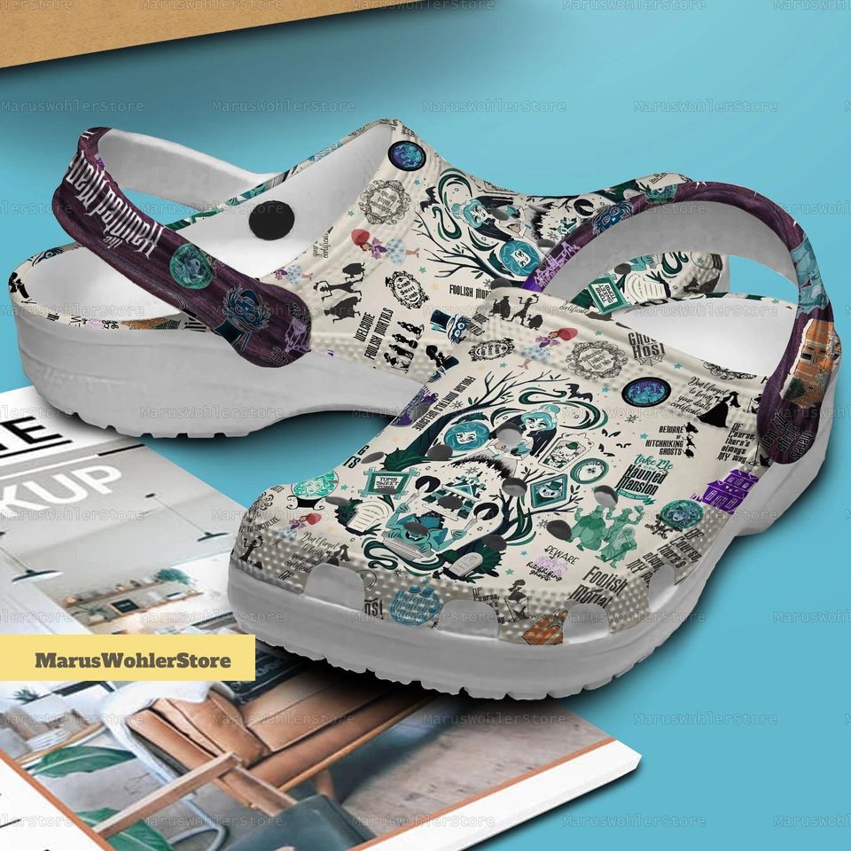 Halloween Haunted Mansion Shoes, Hitchhiking Ghosts Sandals