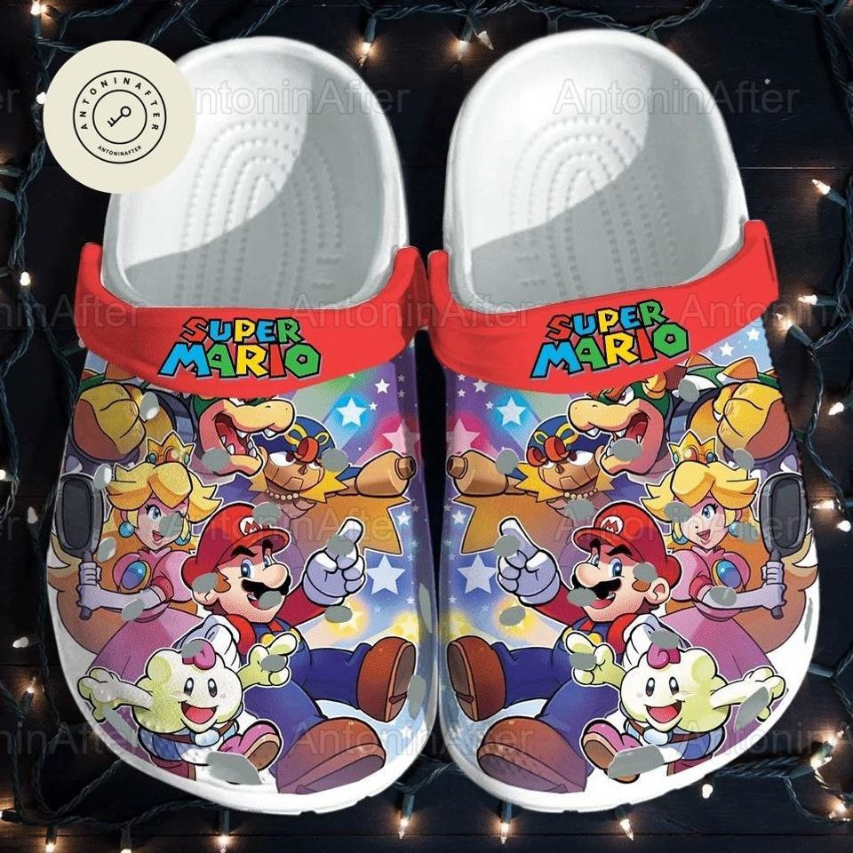 Super Mario Shoes, Super Mario 2024 Sandals, Super Mario Summer Shoes, Super Mario Casual Shoes, Super Mario Funny Shoes, Gift For Fan