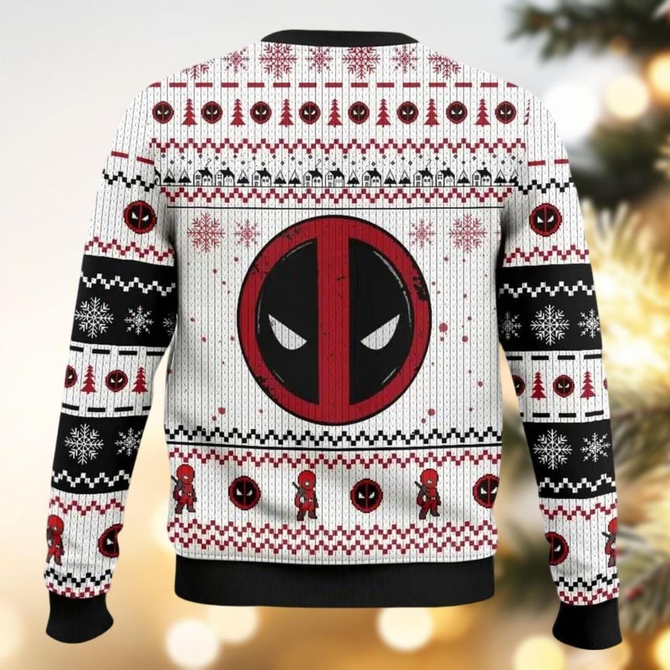 Jesus Deadpool Ugly Christmas Sweater, Superhero Xmas Sweater, Christmas Gift For Men Women Kid, Holiday Sweater, Family Sweater
