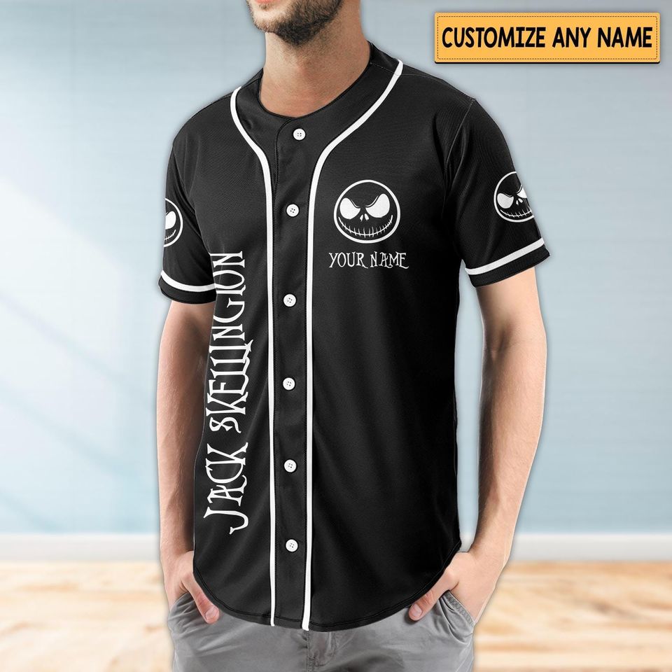 Custom Jack Skellington Baseball Jersey - Nightmare Before Christmas Shirt