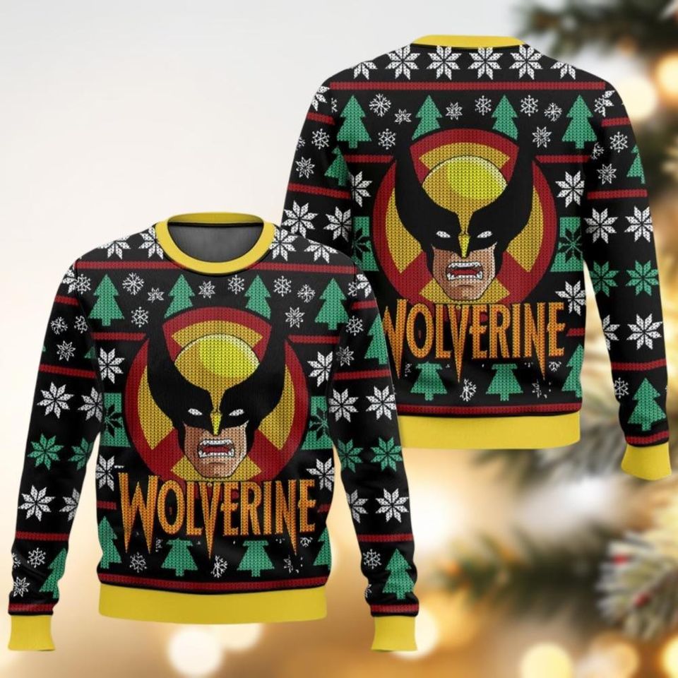 Wolverine Christmas Ugly Sweater, Deadpool Holiday Sweater