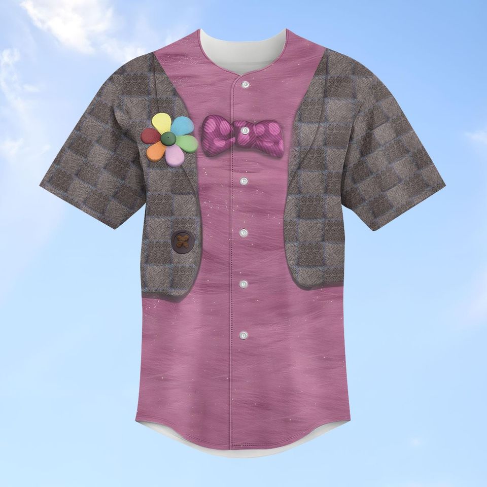 Bing Bong Cosplay Costume Jersey, Inside Out Cosplay Baseball Shirt