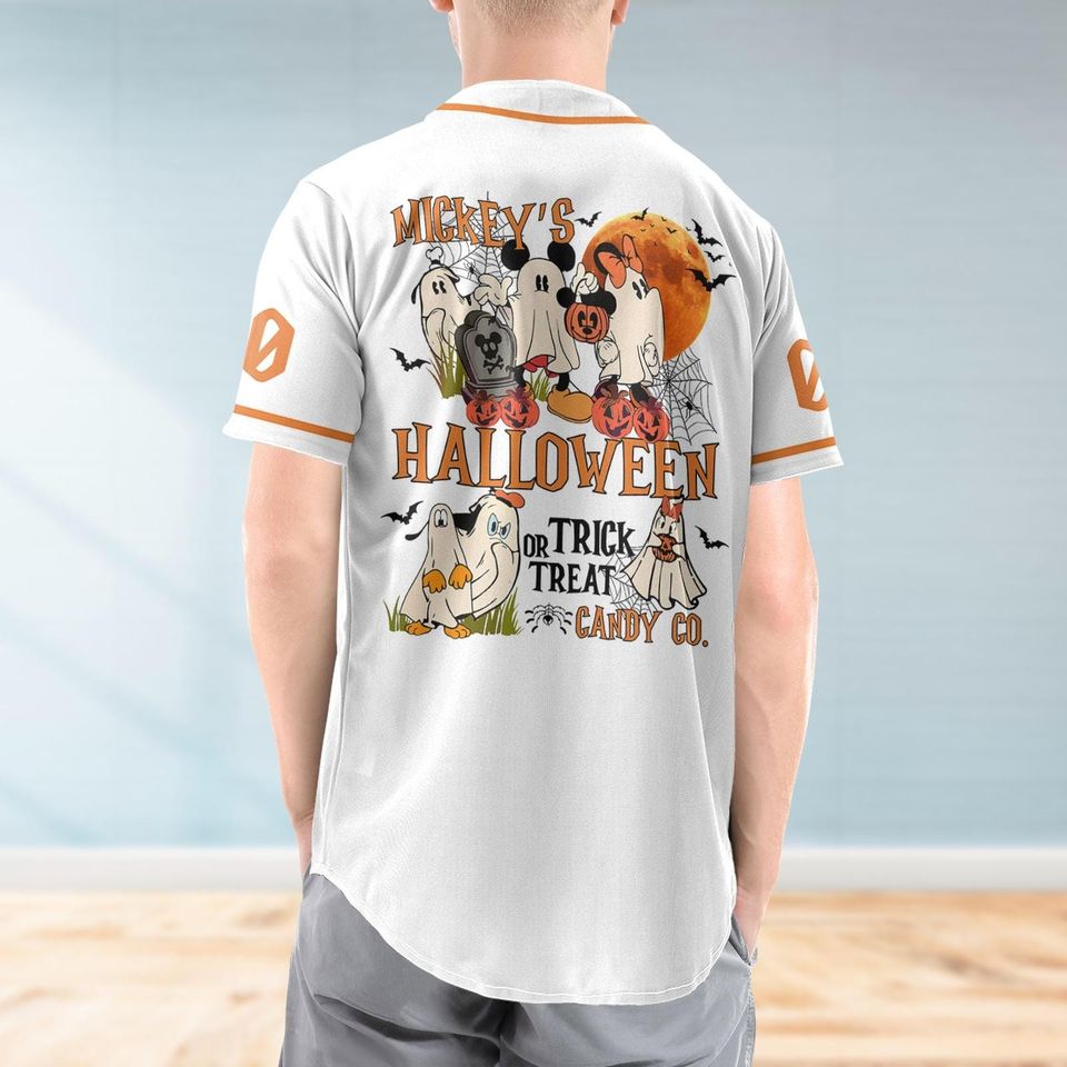 Custom Mickey And Friends Halloween Baseball Jersey