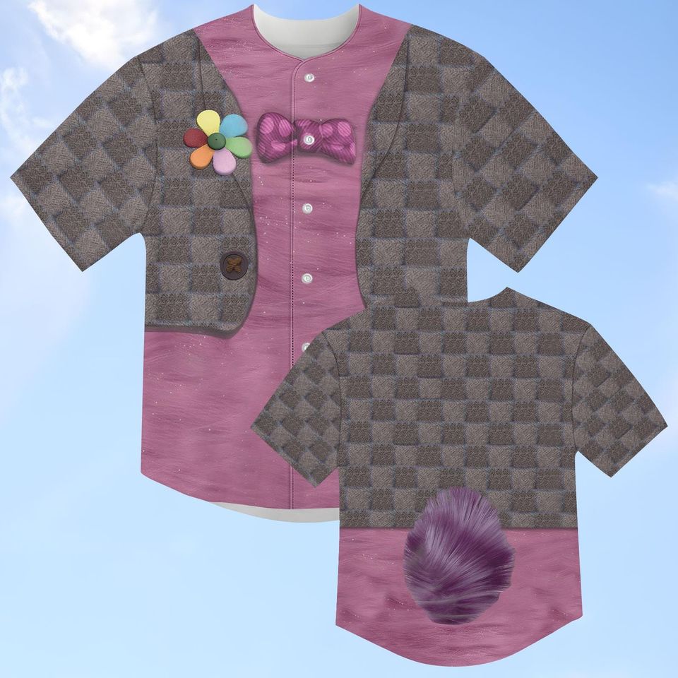 Bing Bong Cosplay Costume Jersey, Inside Out Cosplay Baseball Shirt
