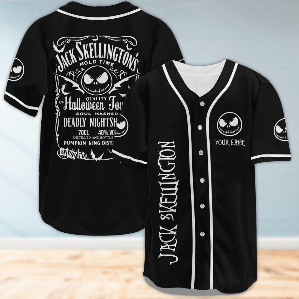 Custom Jack Skellington Baseball Jersey - Nightmare Before Christmas Shirt