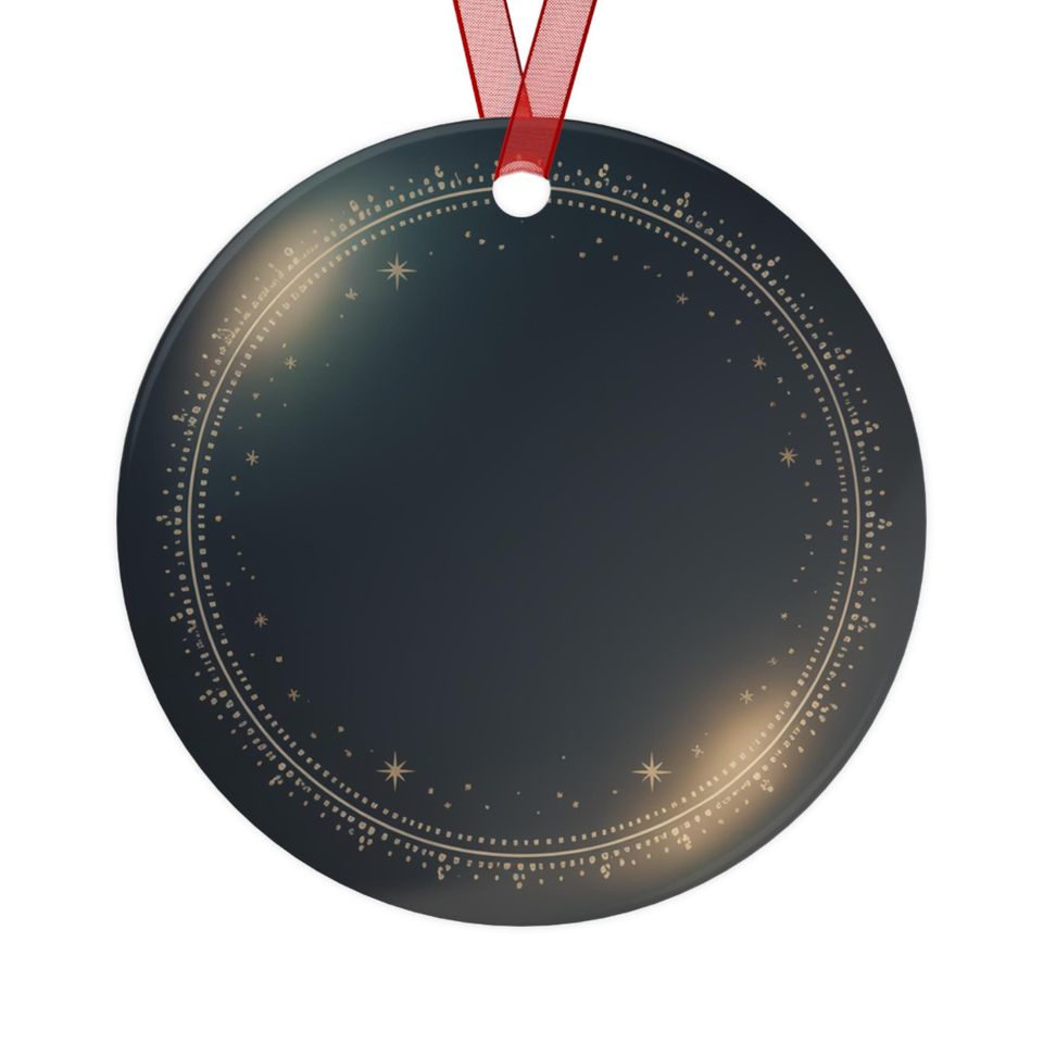Crescent Moon Constellation Metal Ornament | Celestial Moon Stars