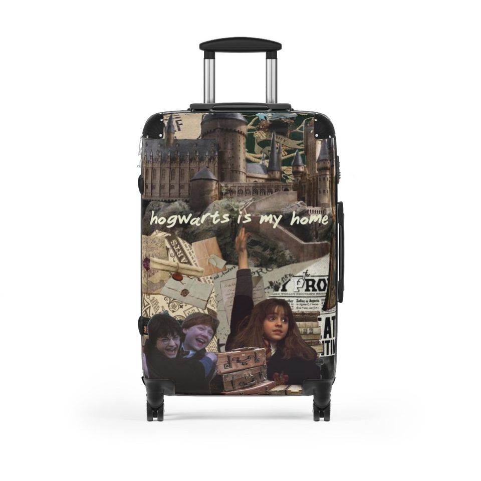 Harry Potter Hogwarts Patterned Suitcase  Magical Travel Luggage