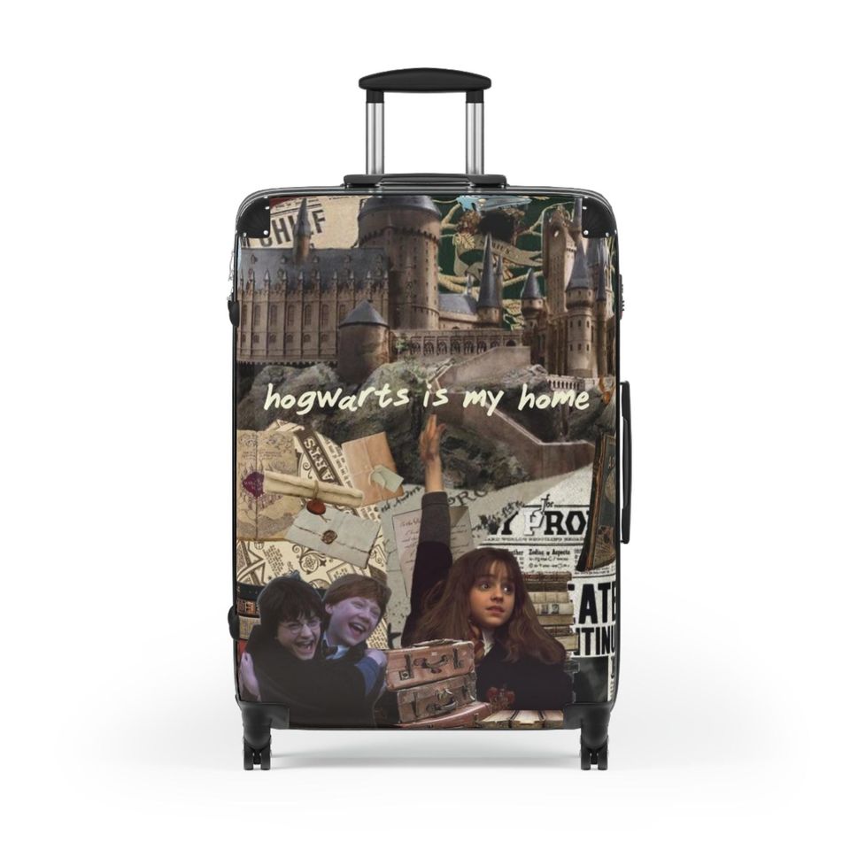 Harry Potter Hogwarts Patterned Suitcase  Magical Travel Luggage