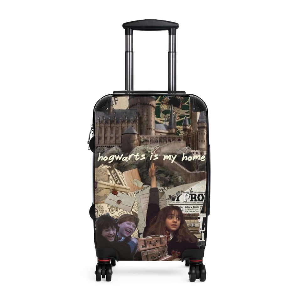 Harry Potter Hogwarts Patterned Suitcase  Magical Travel Luggage