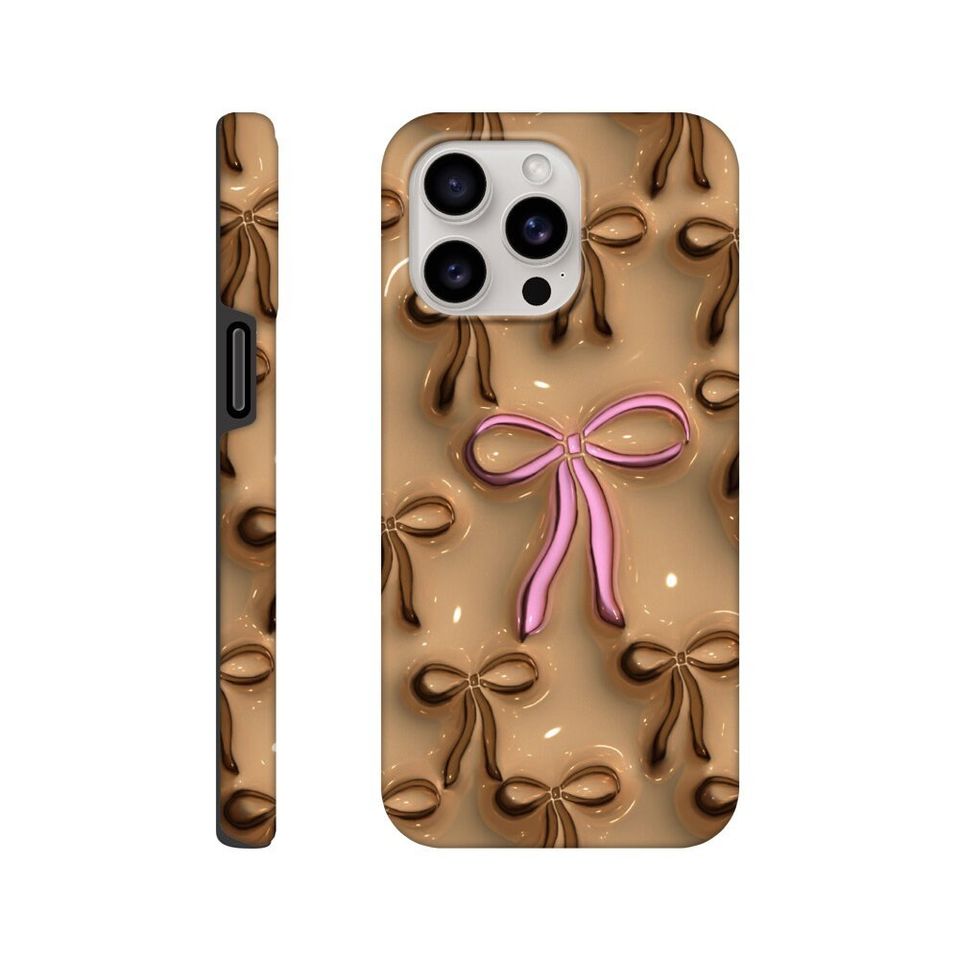 Brown and Pink Bow  Phone Case