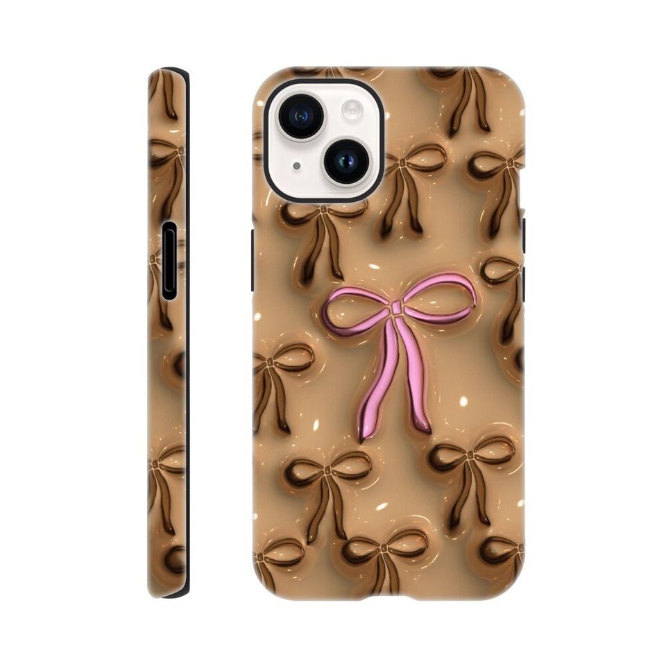 Brown and Pink Bow  Phone Case