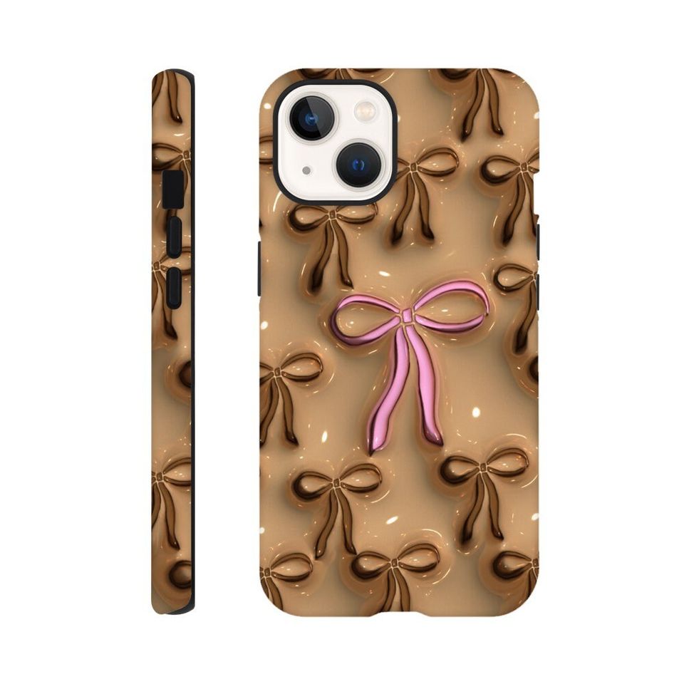 Brown and Pink Bow  Phone Case