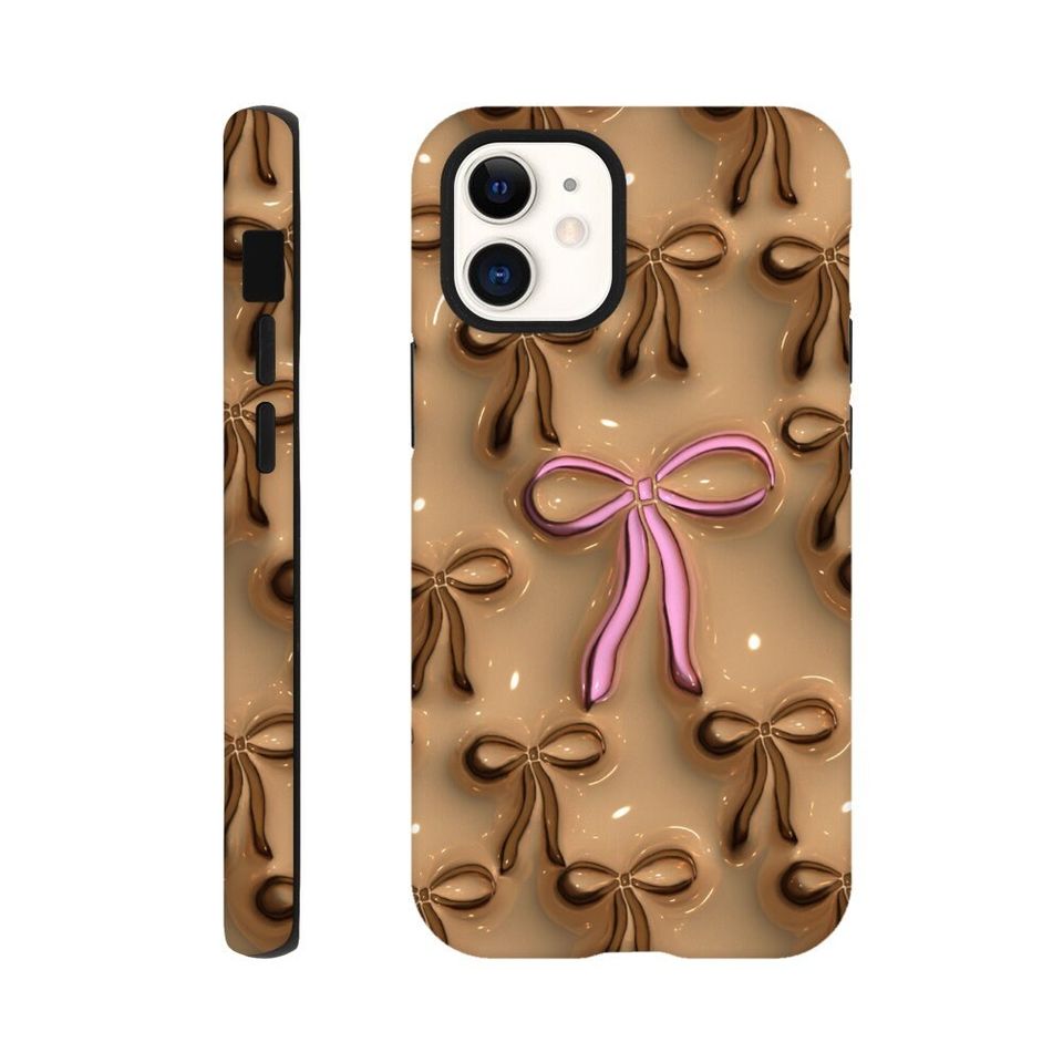 Brown and Pink Bow  Phone Case