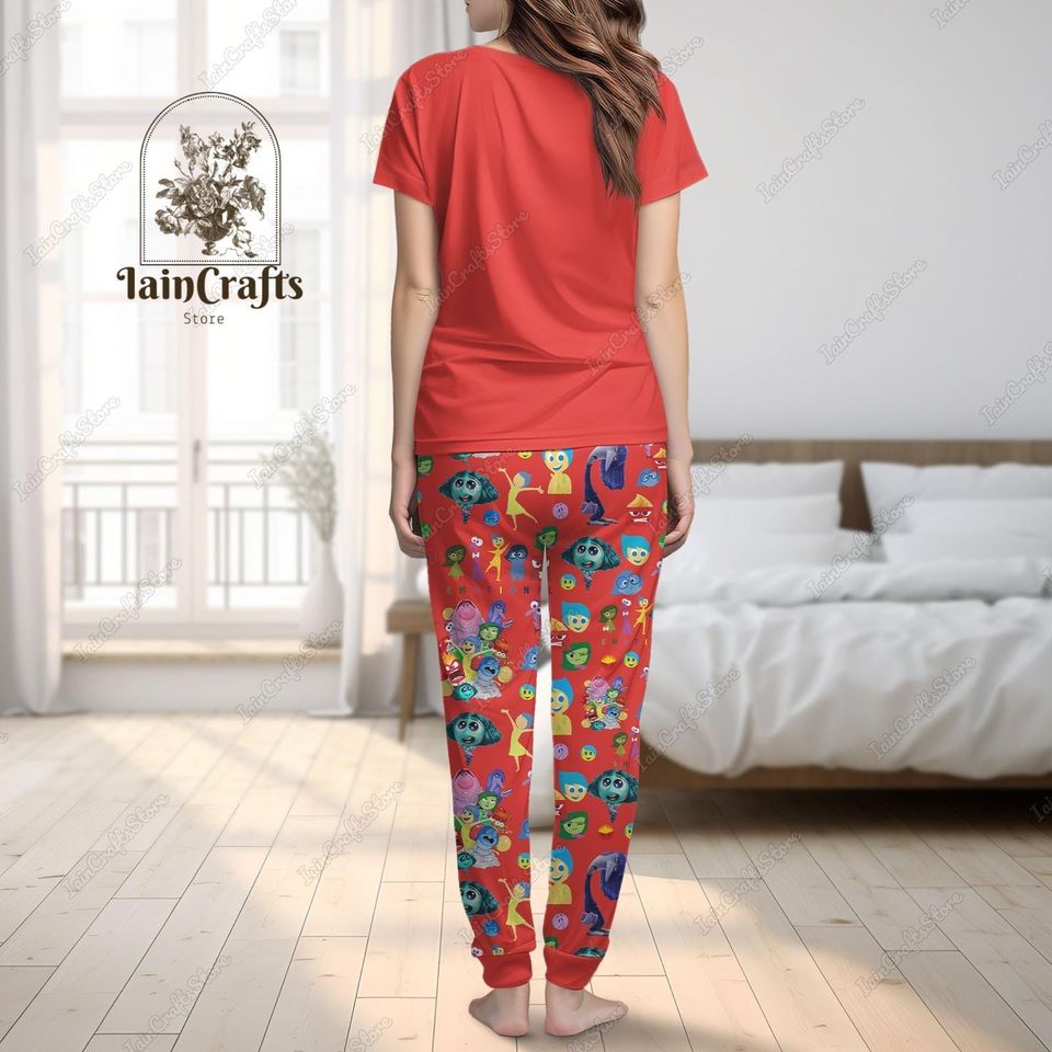 Halloween Disney Inside Out Pajamas Set, Inside Out Anger Shirt