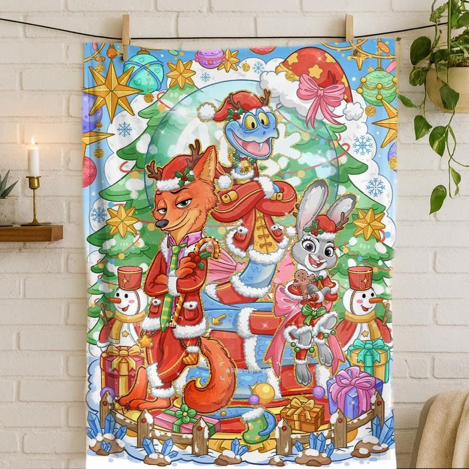 Zootopia 2 Judy & Nick Blanket, Cozy Movie Bedding for Fans