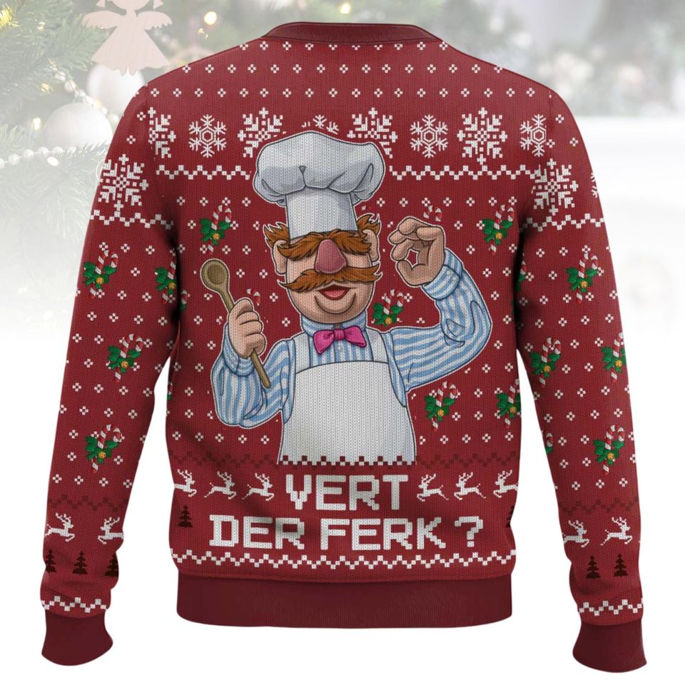 Swedish Chef Ugly Christmas Sweater, Tv Show Lover Sweater For Fan