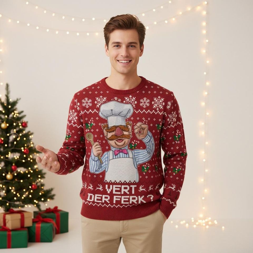 Swedish Chef Ugly Christmas Sweater, Tv Show Lover Sweater For Fan
