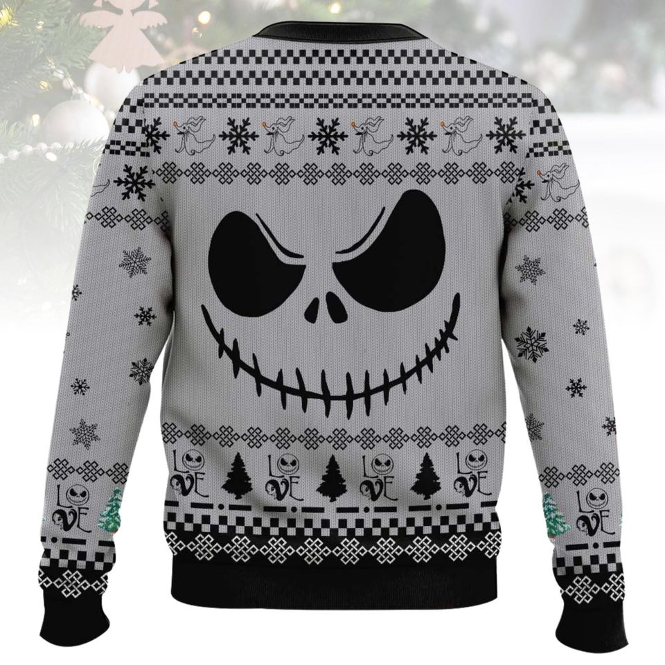 Nightmare Before Christmas Ugly Christmas Sweater, Jack Skellington Sweater