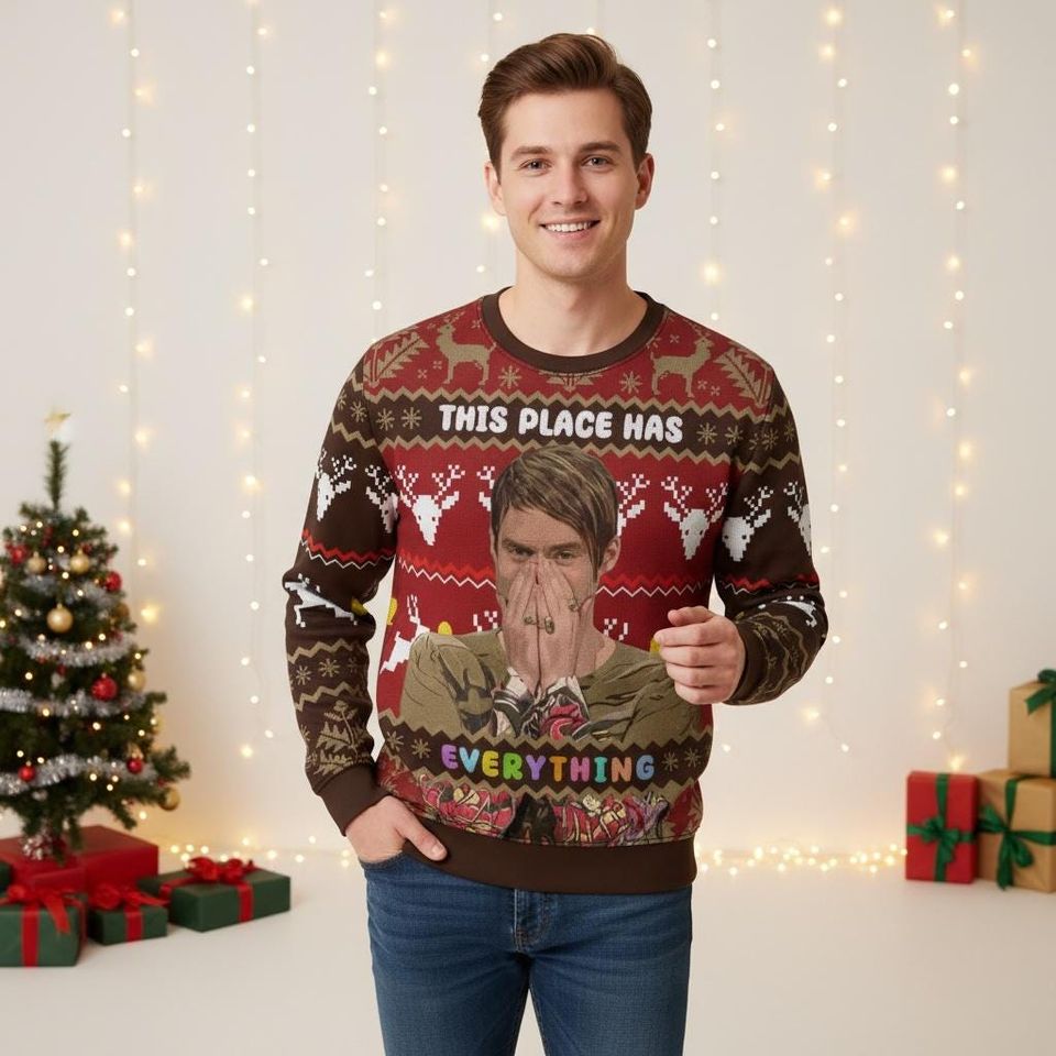 Saturday Night Live Ugly Christmas Sweater, Funny Tv Show Holiday Sweater