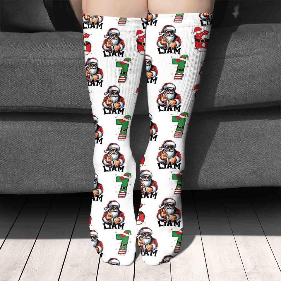 Personalized 67 Six Seven Socks, Funny Christmas Sock Gift, Trendy Viral Black 67 Socks, Minimal Streetwear Style Unique Christmas Gift Idea