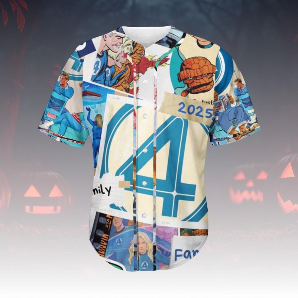 Fantastic Four Baseball Jersey, Marvel Superhero Fan Shirt