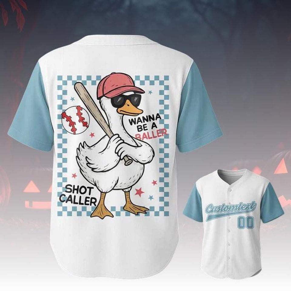 Personalized Silly Goose Baseball Jersey, Funny Goose Cosplay Shirt
