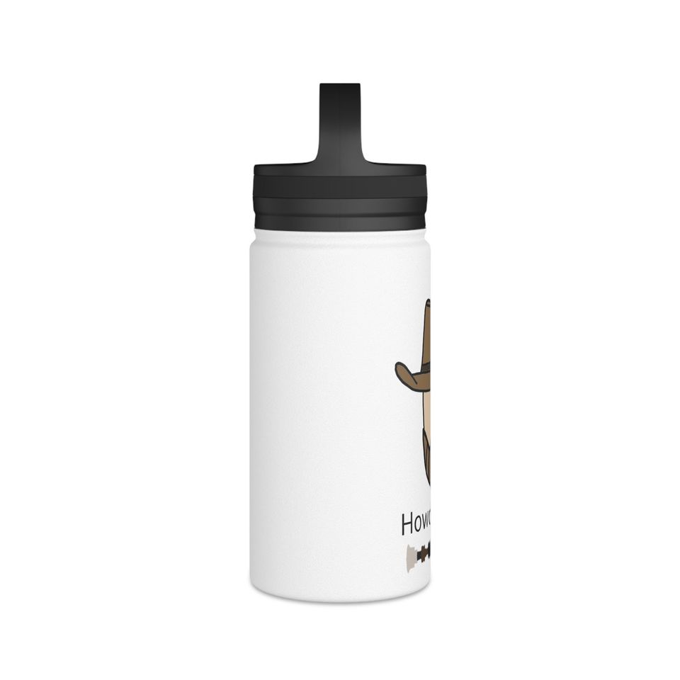 Howdy There - Stainless Steel Water Bottle, Handle Lid