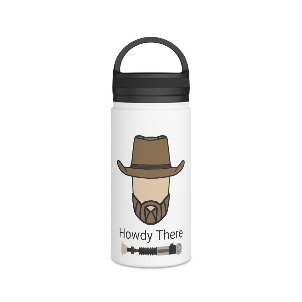Howdy There - Stainless Steel Water Bottle, Handle Lid