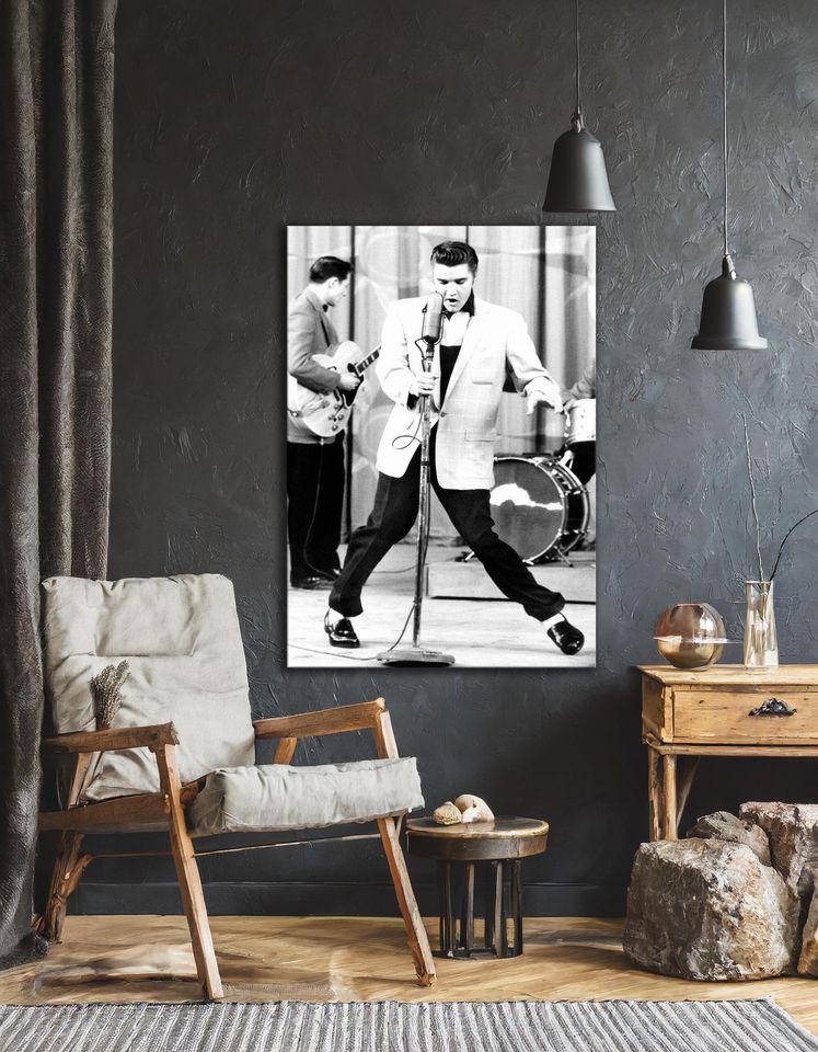 Elvis Presley  Rock and Roll Canvas Wall Art Print