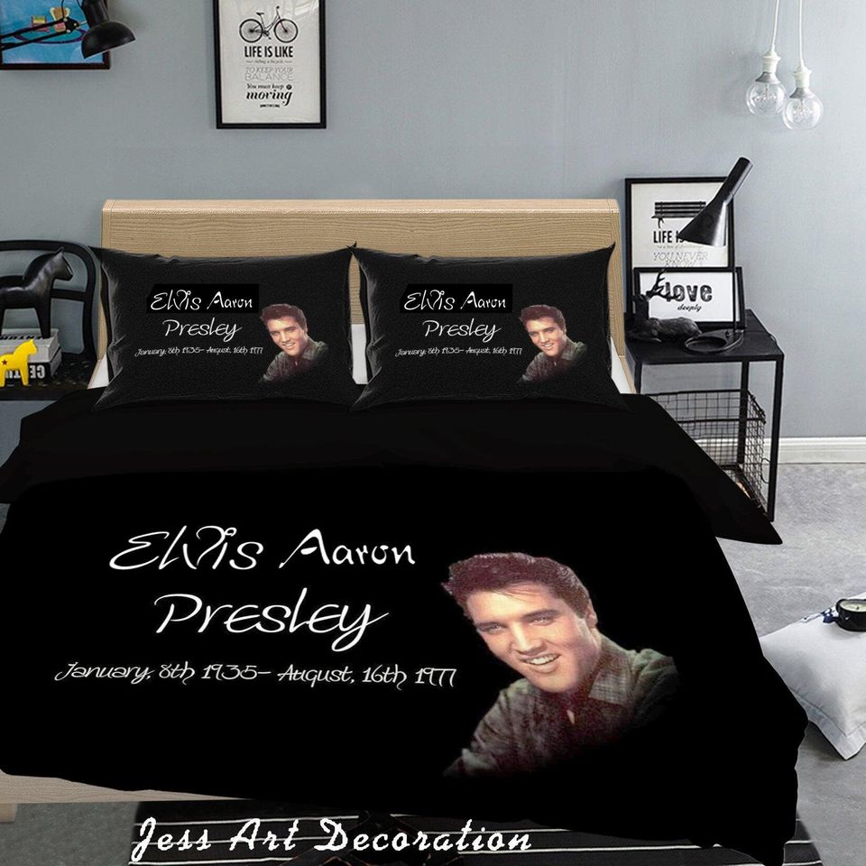 3D Rock Elvis Presley Bedding Set, Bedroom Decor