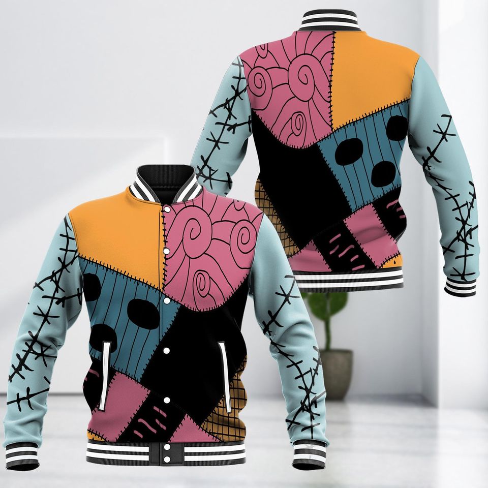 Halloween Sally Baseball Jacket, Nightmare Before Christmas Jacket, Sally Costume Jacket, Halloween Outfit, Horror Jacket Gift For Her