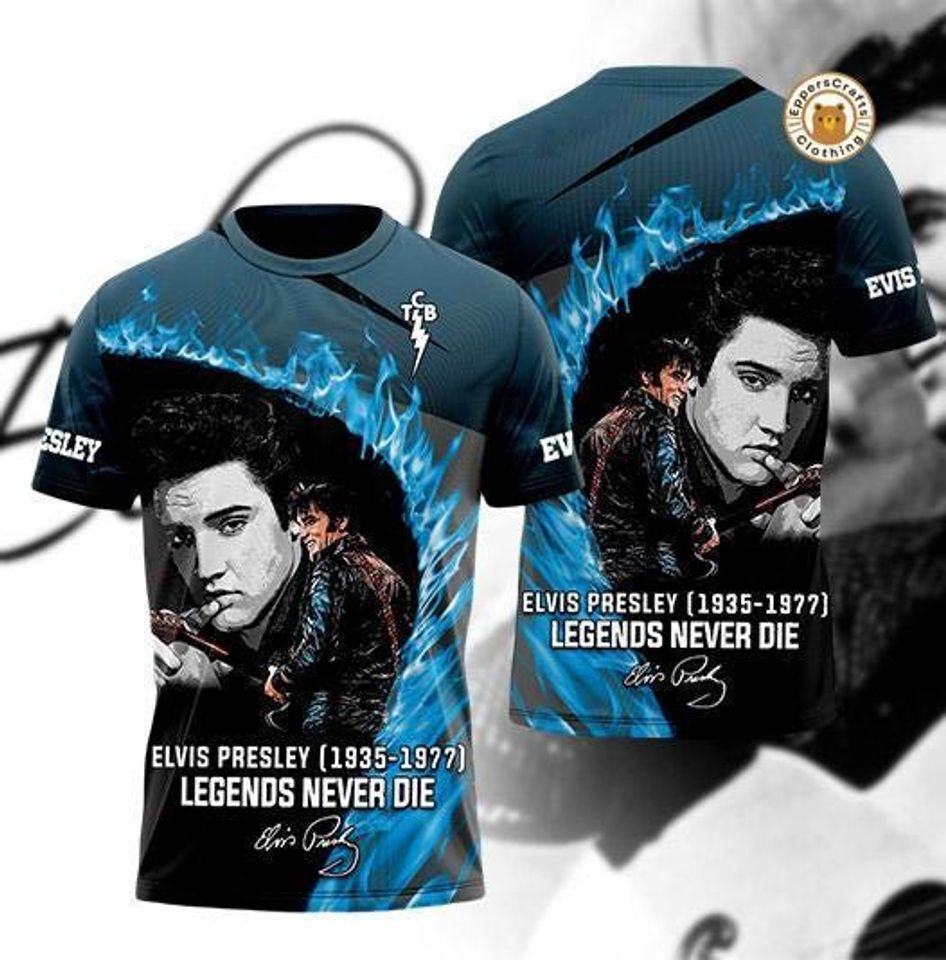 King Of Rock And Roll 3D Shirt, Gift for Elvis Presley Fan, Elvis Presley Shirt