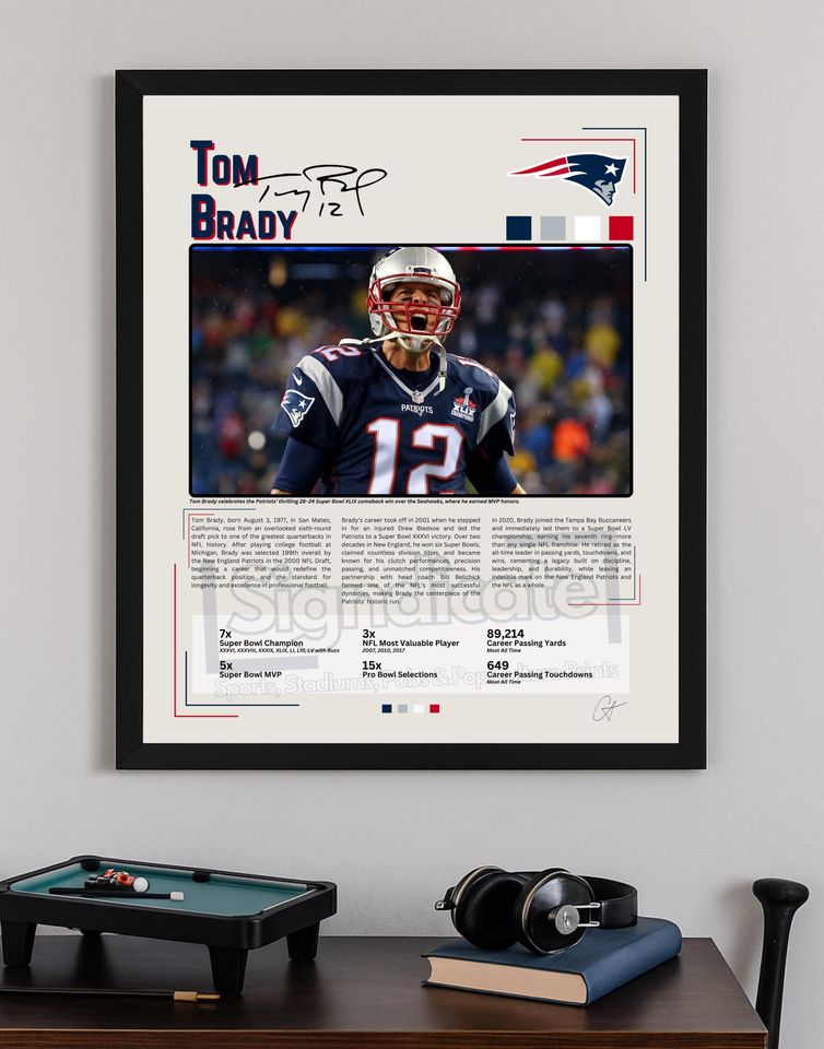 Tom Brady New England Patriots Legacy Poster