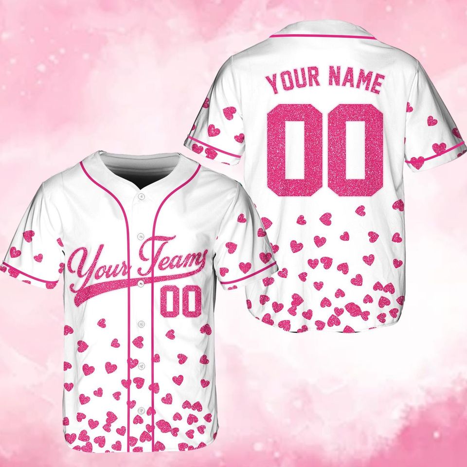 Personalized Valentine Baseball Jersey, Custom Cupid Valentine's Day Baseball Jersey