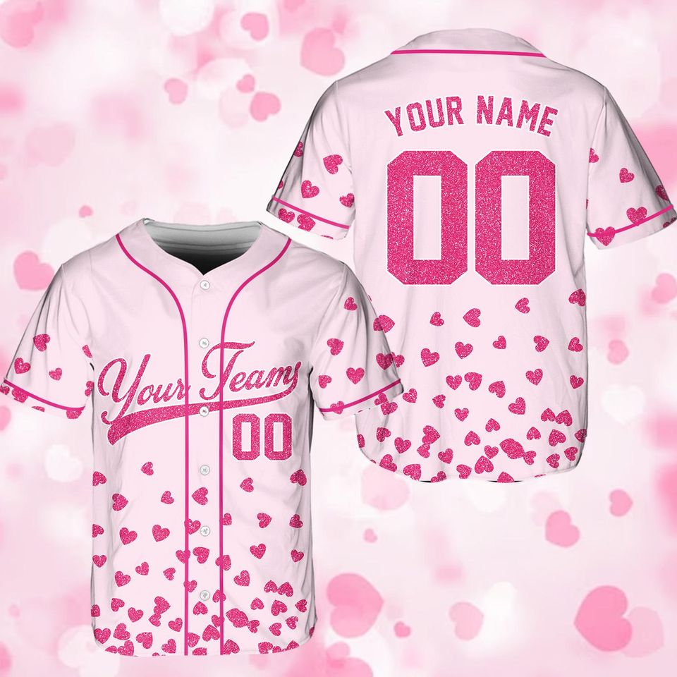 Personalized Valentine Baseball Jersey, Custom Cupid Valentine's Day Baseball Jersey