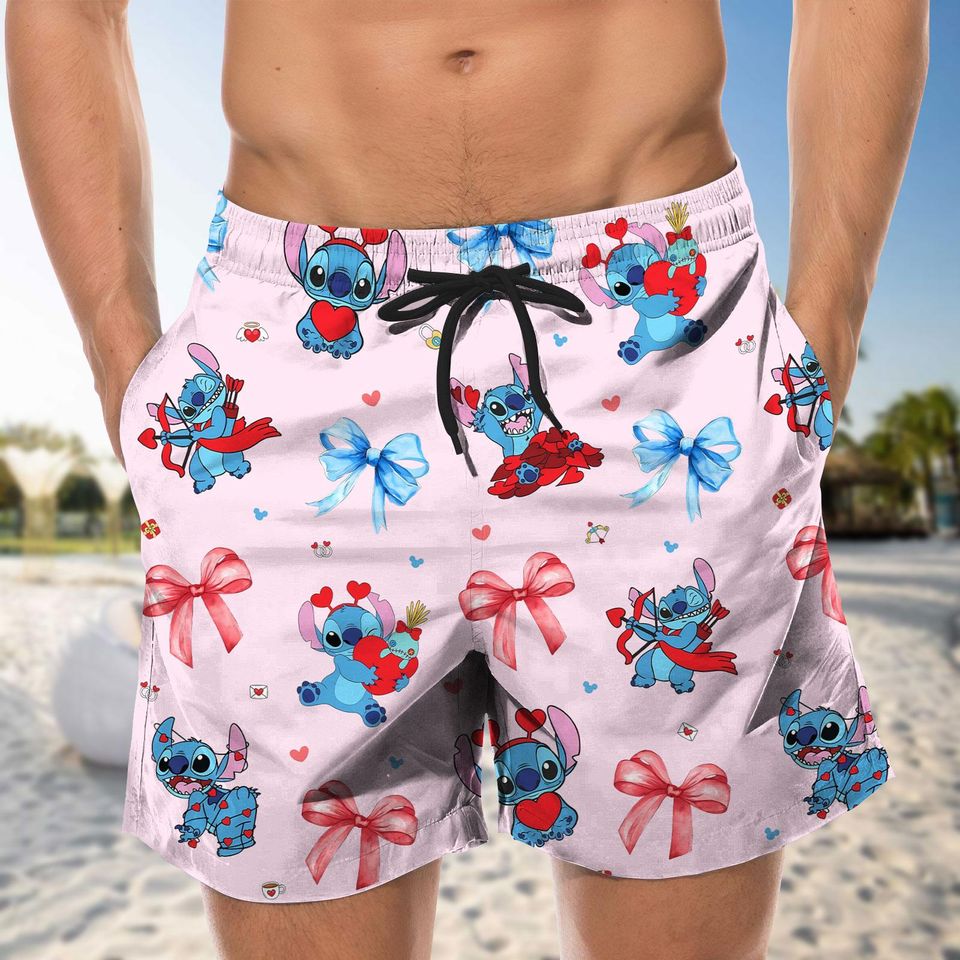 Lilo And Stitch Button Hawaiian Shirt and Shorts Set