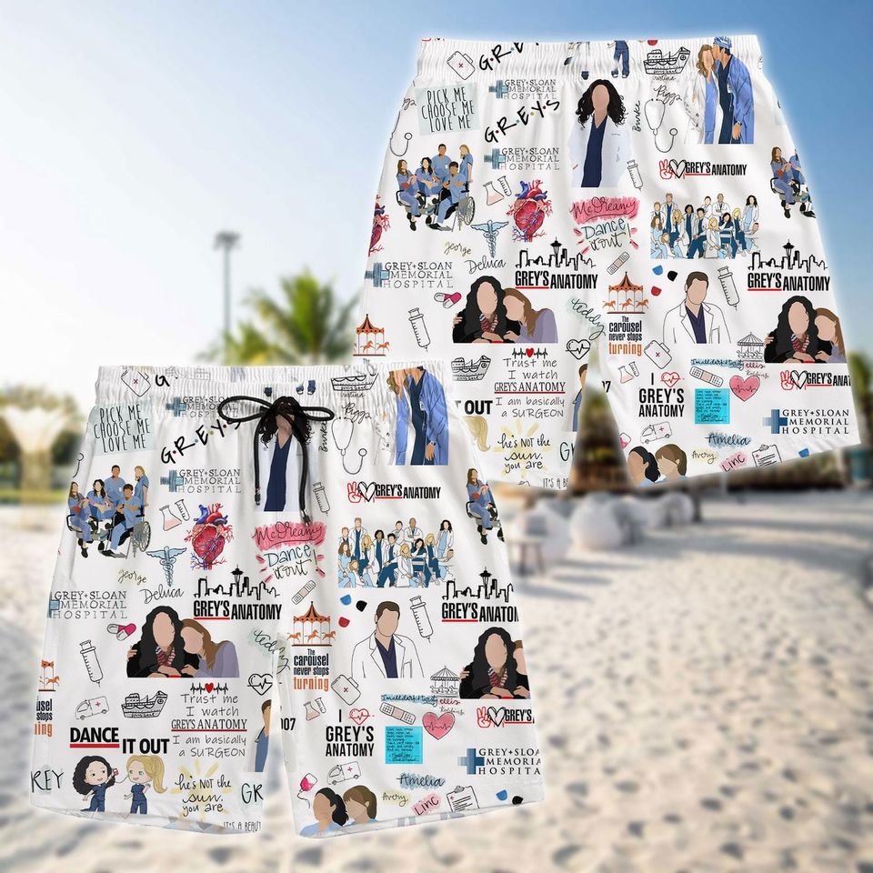 Grey Anatomy Hawaiian Shirt and Shorts Set