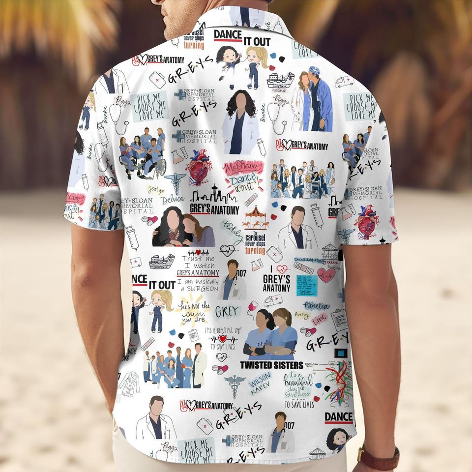 Grey Anatomy Hawaiian Shirt and Shorts Set