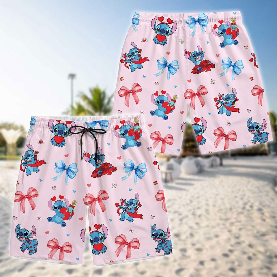 Lilo And Stitch Button Hawaiian Shirt and Shorts Set