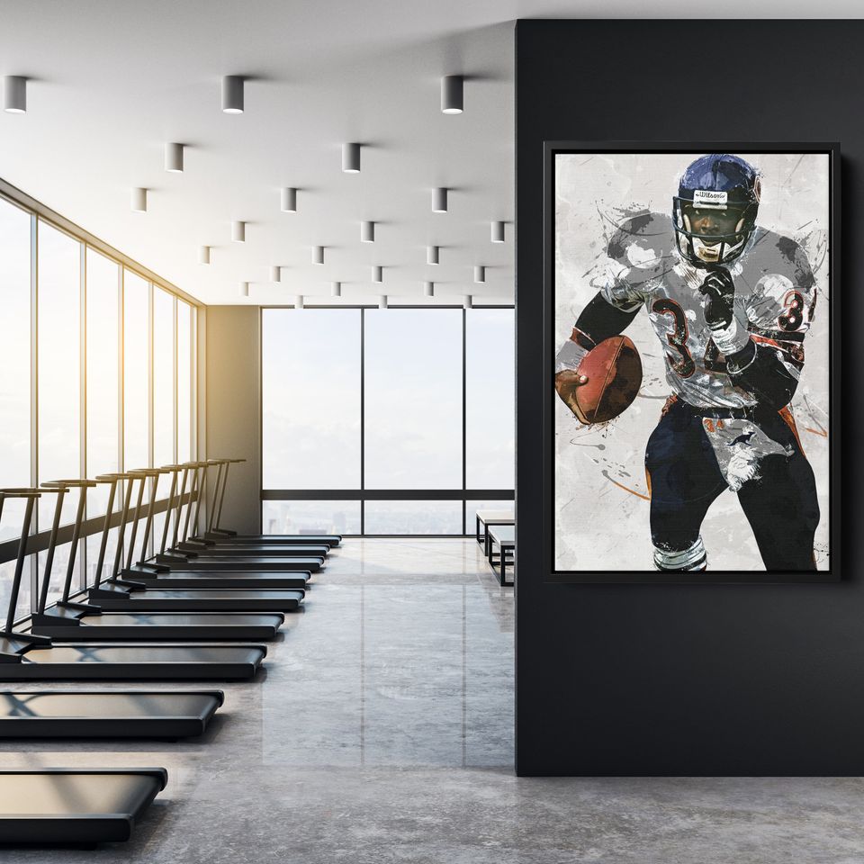 Walter Payton Poster, Chicago Bears - UNFramed Poster, Kids Decor, Man Cave Gift, Wall Art Decor