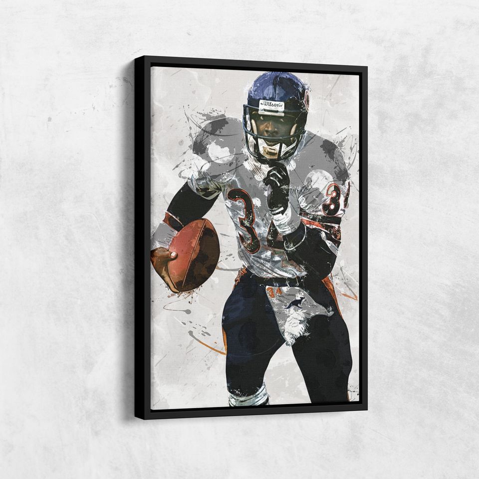 Walter Payton Poster, Chicago Bears - UNFramed Poster, Kids Decor, Man Cave Gift, Wall Art Decor