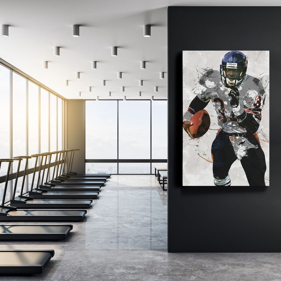 Walter Payton Poster, Chicago Bears - UNFramed Poster, Kids Decor, Man Cave Gift, Wall Art Decor