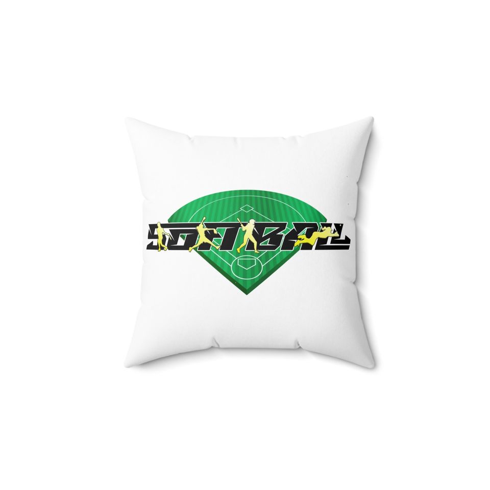 In My Softball Era Square Pillow