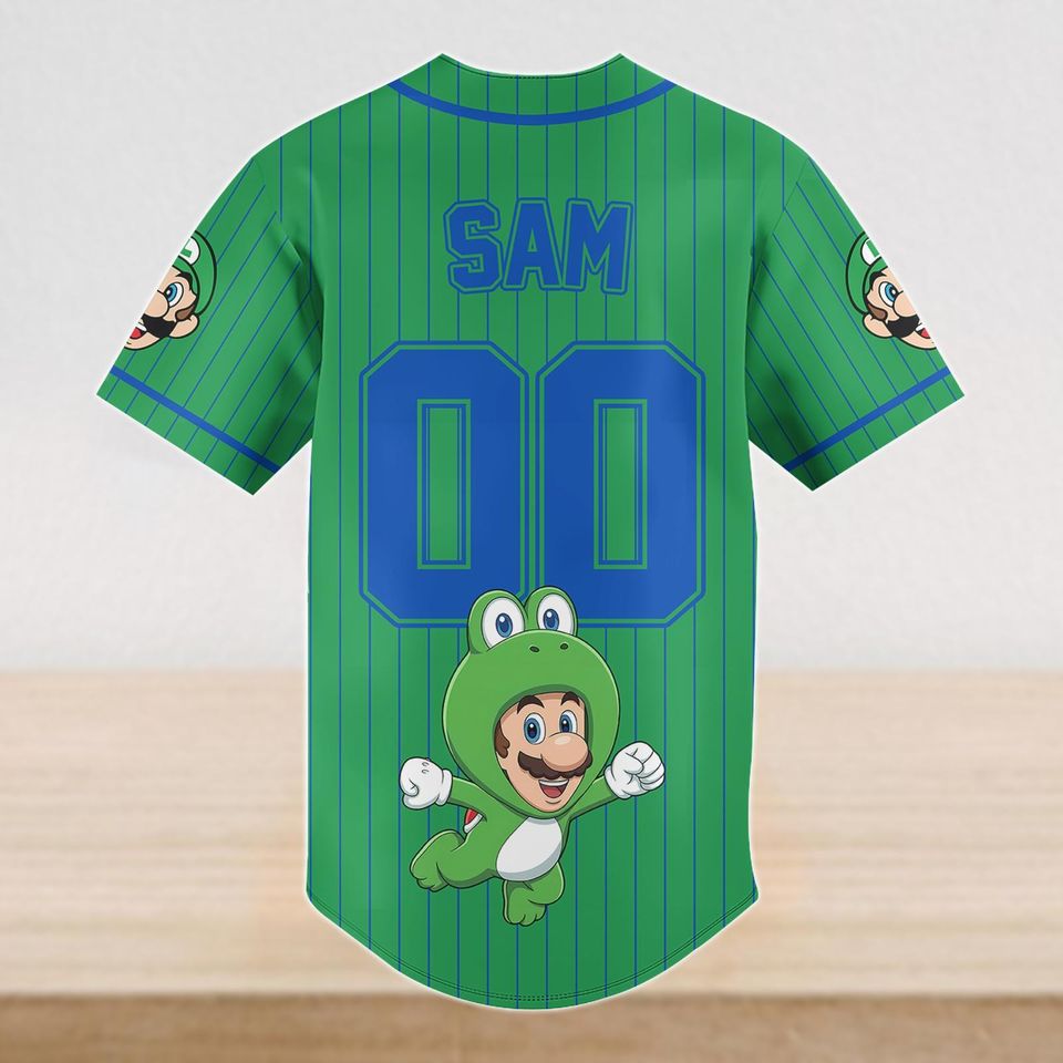 Custom Super Mario Luigi Baseball Jersey, Universal Studios Mario Family Vacation Shirt 2026, Super Mario Bros Shirt, Nintendo Shirt