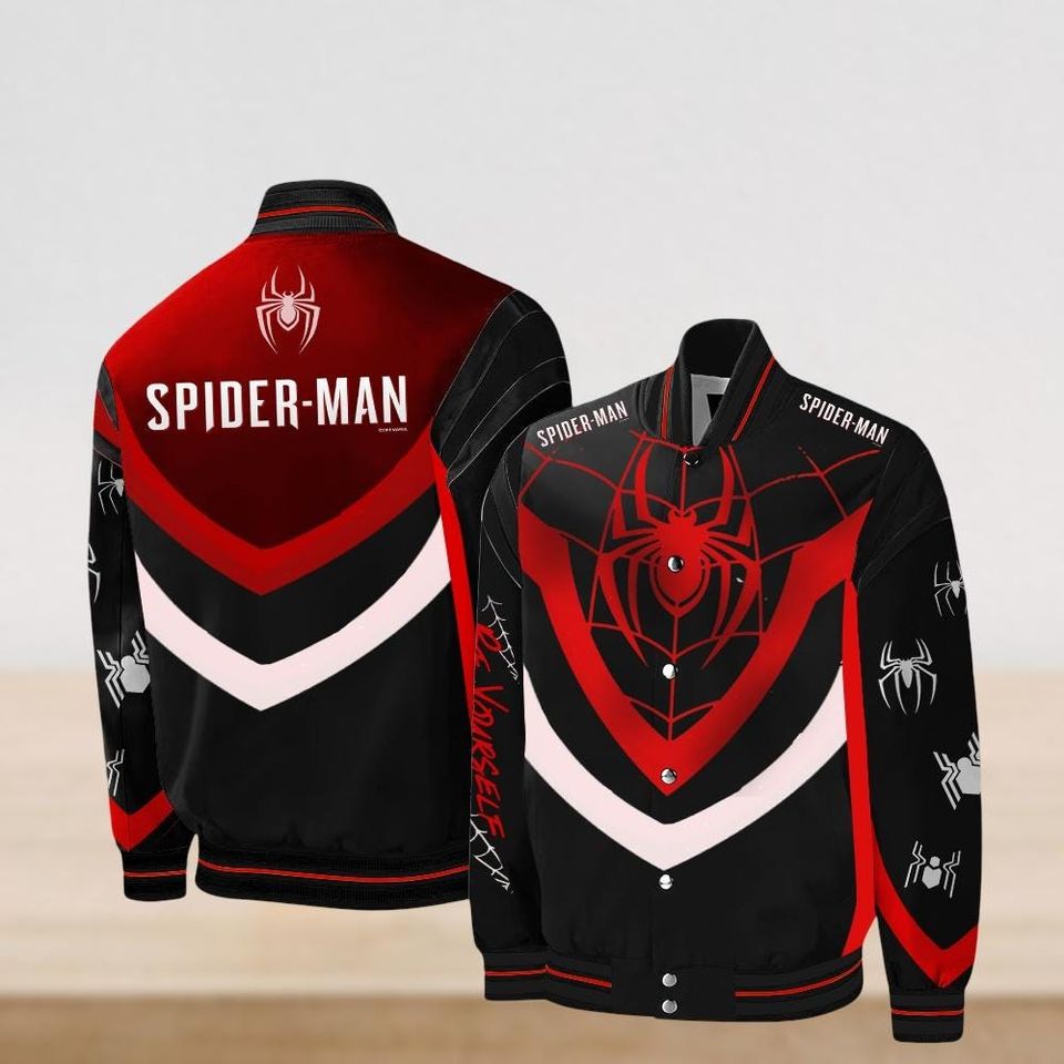 Spiderman Baseball Jacket, Spiderman Jacket, Superhero Baseball Jacket, Marvel Jackets, No Way Home Jacket, Jacket Men, Gift For Him