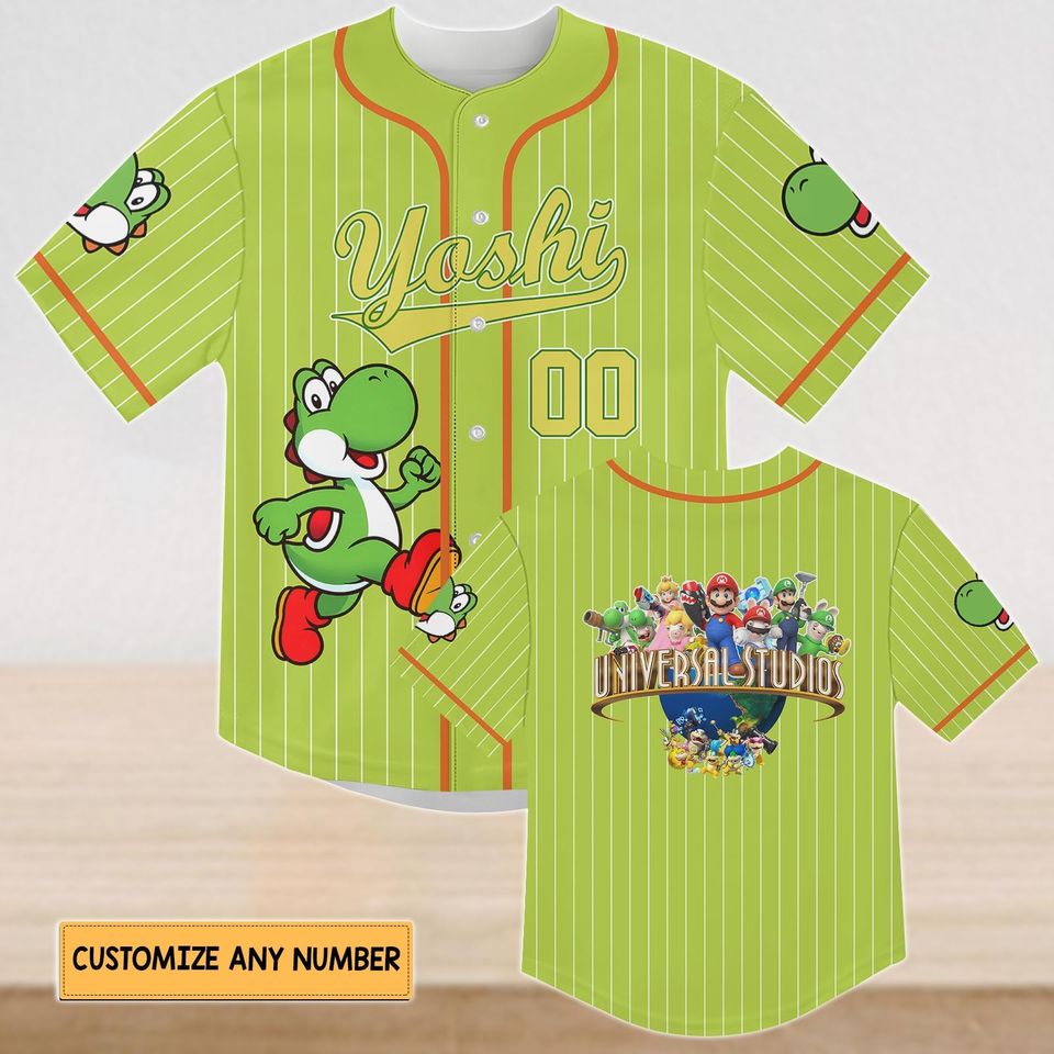 Custom Universal Studios Mario Family Vacation Shirt 2026, Yoshi Baseball Shirt