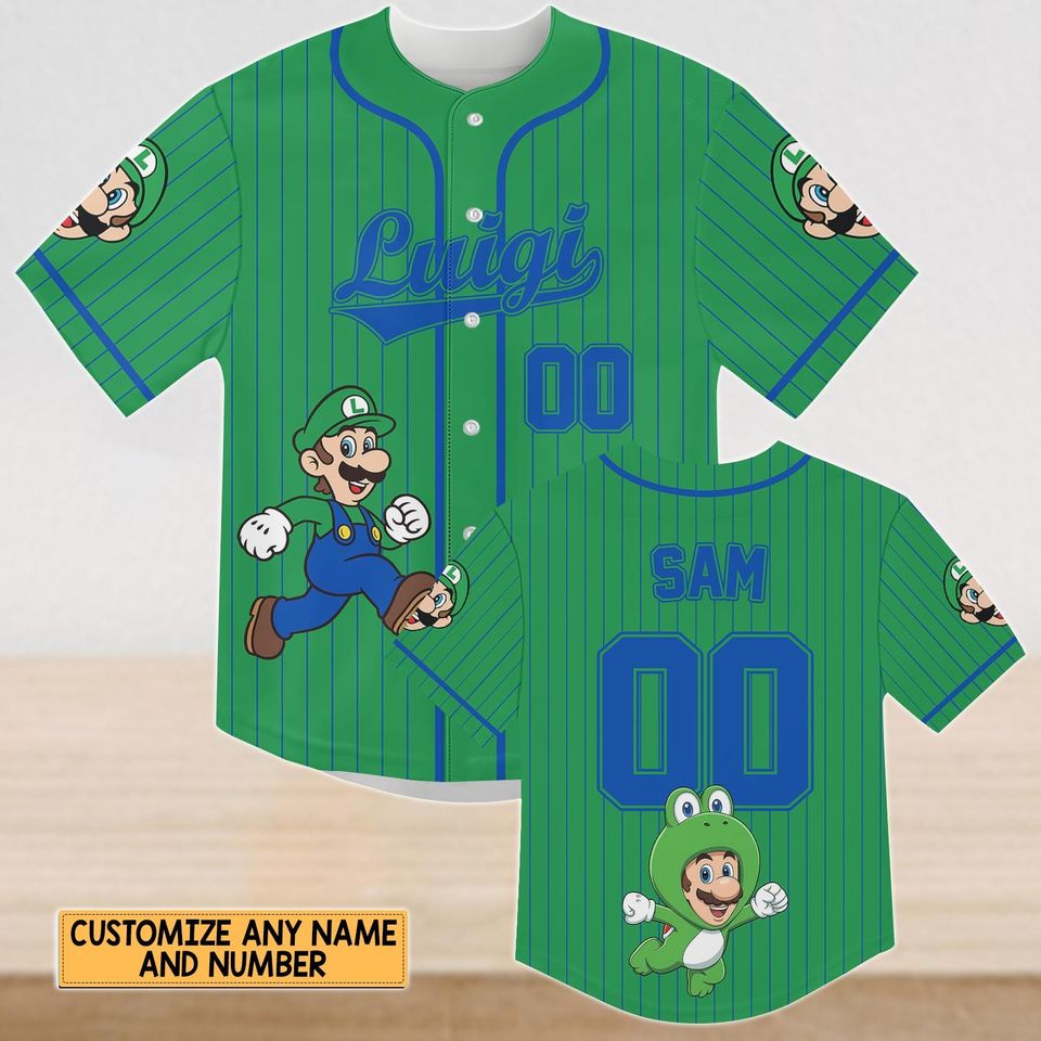 Custom Super Mario Luigi Baseball Jersey, Universal Studios Mario Family Vacation Shirt 2026, Super Mario Bros Shirt, Nintendo Shirt
